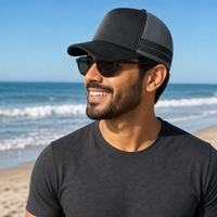 Flex Stripe A Frame High Profile Trucker Cap thumbnail 15 black charcoal moodboard