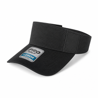 Pro Golf Visor with Adjustable Velcro Strap and Mesh Ventilation thumbnail 6 black angle