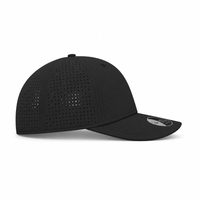 Breezy Lightweight Ventilated Nylon Cap with PVC Closure thumbnail 4 black right