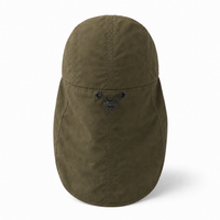 Flex 4057 Water Resistant Legionnaire Caps with Adjustable Strap thumbnail 41 khaki back