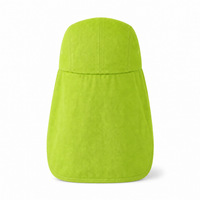 7504 Flex Cotton Legionnaire Caps with Adjustable Velcro Strap thumbnail 5 lime back