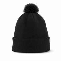 FLEX Acrylic POM POM BEANIE thumbnail 23 black front