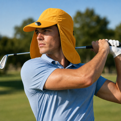 Flex 4057 Water Resistant Legionnaire Caps with Adjustable Strap
