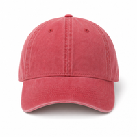 Flex Enzyme Washed Adjustable Baseball Cap thumbnail 37 red front