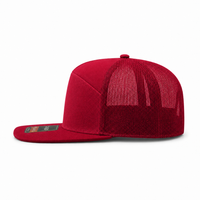 R168 Trucker Hat with Breathable Mesh and Adjustable Fit thumbnail 62 cardinal left