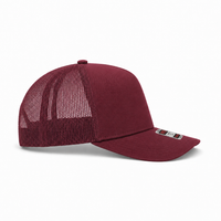 Ottocap 32285 A-Frame 5-Panel Mesh Back Trucker Hat thumbnail 44 maroon right