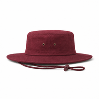 Brushed Heavy Cotton Wide Brim Hat with Adjustable Chin Strap thumbnail 27