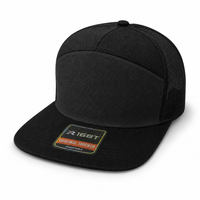 R168 Trucker Hat with Breathable Mesh and Adjustable Fit thumbnail 47 heather black angle