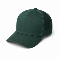 Kosiosko Structured Cotton Blend Trucker Hat thumbnail 24 dark green angle