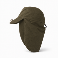 Flex 4057 Water Resistant Legionnaire Caps with Adjustable Strap thumbnail 39 khaki left