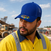 GTO 112 Trucker Hat with Ventilated Comfort and Adjustable Fit thumbnail 121 royal moodboard