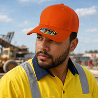 GTO 112 Trucker Hat with Ventilated Comfort and Adjustable Fit thumbnail 153 orange moodboard