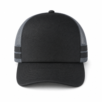 Flex Stripe A Frame High Profile Trucker Cap thumbnail 10 black charcoal front