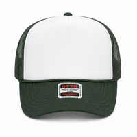 Ottocap 39165 High Crown Foam trucker with rope thumbnail 129 dark green white dark green front