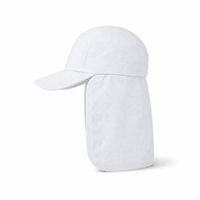 7504 Flex Cotton Legionnaire Caps with Adjustable Velcro Strap thumbnail 19 white left