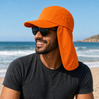 7504 Flex Cotton Legionnaire Caps with Adjustable Velcro Strap thumbnail 31 orange moodboard