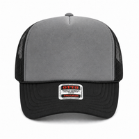 Ottocap 39165 High Crown Foam trucker with rope thumbnail 156 black gray charcoal gray front