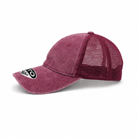 GTO Enzyme Washed Trucker Cap with Adjustable Mesh Back thumbnail 61 wine left