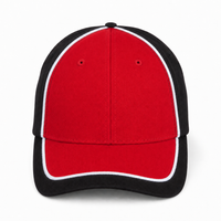 Arena Two Tone Structured Snapback Cap thumbnail 32 black.white.red front