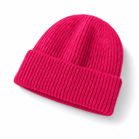 Premium Lambswool Flex Beanie with Cuff – Ultra Soft & Warm thumbnail 25 hot pink angle
