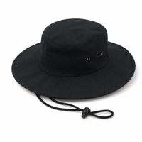 Brushed Heavy Cotton Wide Brim Hat with Adjustable Chin Strap thumbnail 6