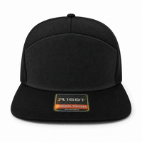 R168 Trucker Hat with Breathable Mesh and Adjustable Fit thumbnail 43 heather black front 