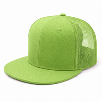 Urban Flex Structured Trucker Cap with Breathable Mesh & Pre-Curved Visor thumbnail 14 lime angle