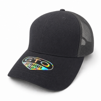 GTO 112 Trucker Hat with Ventilated Comfort and Adjustable Fit thumbnail 183 black charcoal angle