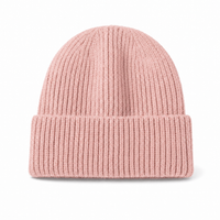 Premium Lambswool Flex Beanie with Cuff – Ultra Soft & Warm thumbnail 34 light pink front