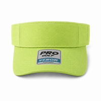 Pro Series Breathable Adjustable Sports Visor thumbnail 18 lime front