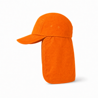 7504 Flex Cotton Legionnaire Caps with Adjustable Velcro Strap thumbnail 27 orange left