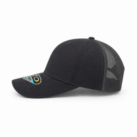 GTO 112 Trucker Hat with Ventilated Comfort and Adjustable Fit thumbnail 180 black charcoal left