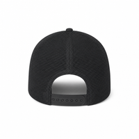 Rapper Flex High Crown Trucker Cap with Mesh Panels thumbnail 110 black back
