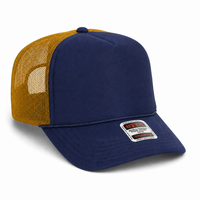 Ottocap 39165 High Crown Foam trucker with rope thumbnail 110 navy gold navy angle