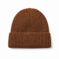 Premium Merino Wool Beanie with Cuff – Soft & Warm Knit Hat thumbnail 83 walnut front