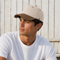 HBC Two-Tone Cap with Iconic Hudson's Bay Stripes thumbnail 71 natural coffee moodboard