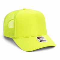 Ottocap 39165 High Crown Foam trucker with rope thumbnail 166 neon yellow angle