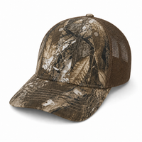 Realtree EDGE 6-Panel Mesh Back Trucker Hat thumbnail 8 brown angle