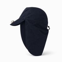 Flex 4057 Water Resistant Legionnaire Caps with Adjustable Strap thumbnail 21 navy left