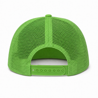 Urban Flex Twill Flat Peak Trucker Cap with Adjustable Snapback thumbnail 34 lime back