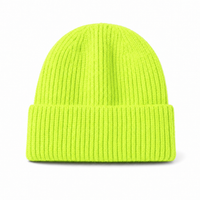 Premium Lambswool Flex Beanie with Cuff – Ultra Soft & Warm thumbnail 111 fluorescent lime front