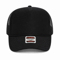Ottocap 39165 High Crown Foam trucker with rope thumbnail 68 black black white front