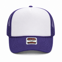 Ottocap 39165 High Crown Foam trucker with rope thumbnail 123 purple white purple front