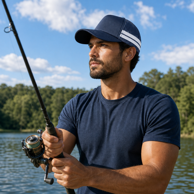 Flex Stripe A Frame High Profile Trucker Cap