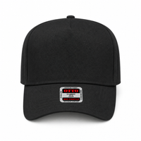 OTTO CAP 5-Panel Mid Profile Structured Baseball Cap thumbnail 2 black front