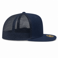 Urban Flex Twill Flat Peak Trucker Cap with Adjustable Snapback thumbnail 21 navy right