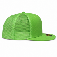 Urban Flex Twill Flat Peak Trucker Cap with Adjustable Snapback thumbnail 33 lime right