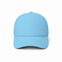 Rapper Flex High Crown Trucker Cap with Mesh Panels thumbnail 151 sky blue front