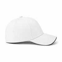 A Frame Sandwich Flex Cap with Premium Cotton and Adjustable Snapback thumbnail 21 white black right