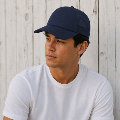 Rapper Flex High Crown Trucker Cap with Mesh Panels